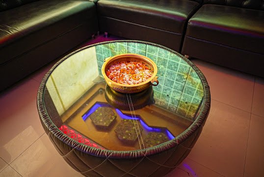 Premium spa lounge detail at Rejoice International Spa